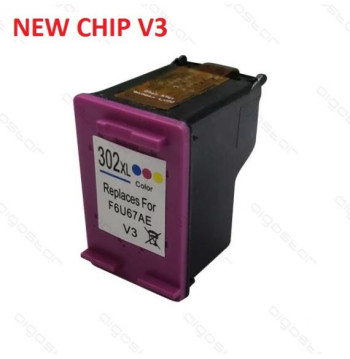 CARTUCCIA HP 302XL NEW CHIP V3 480 PAGINE