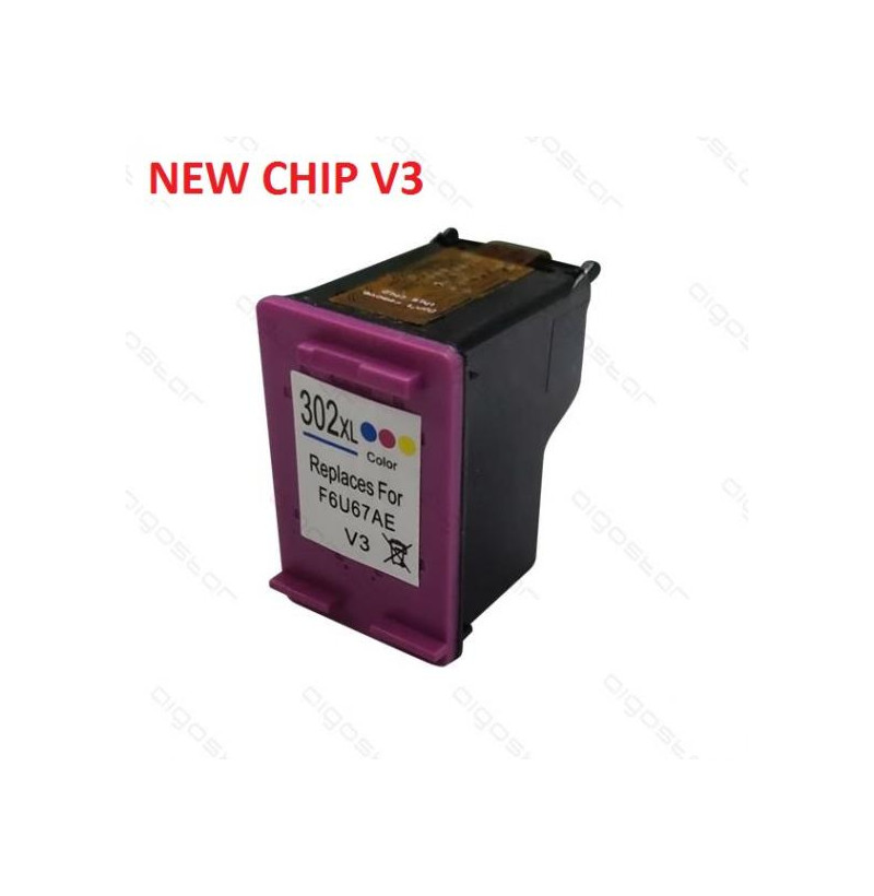 CARTUCCIA HP 302XL NEW CHIP V3 480 PAGINE